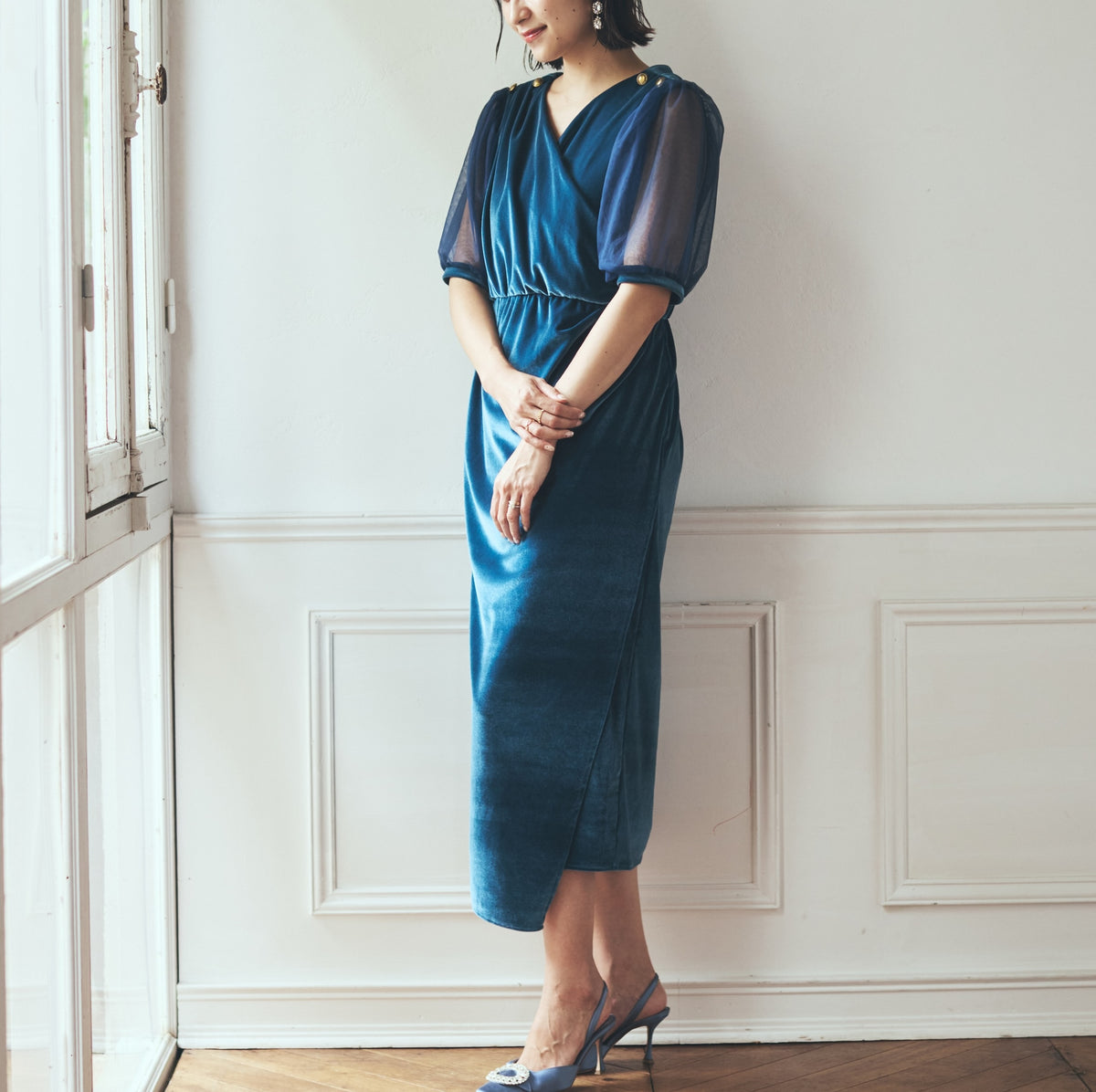 ◤Occasional Velour Dress◢ レディース(ドレープドレス)
