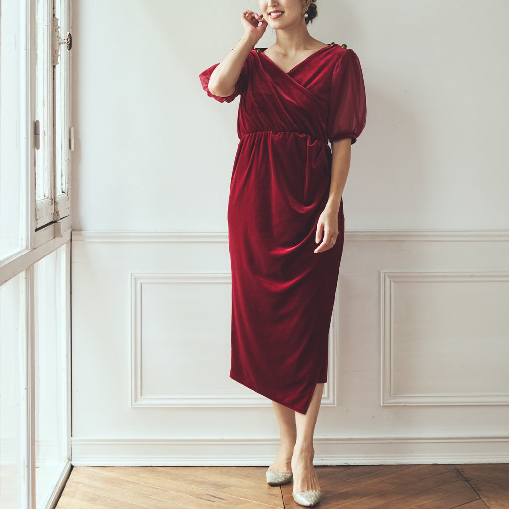 ◤Occasional Velour Dress◢ レディース(ドレープドレス)