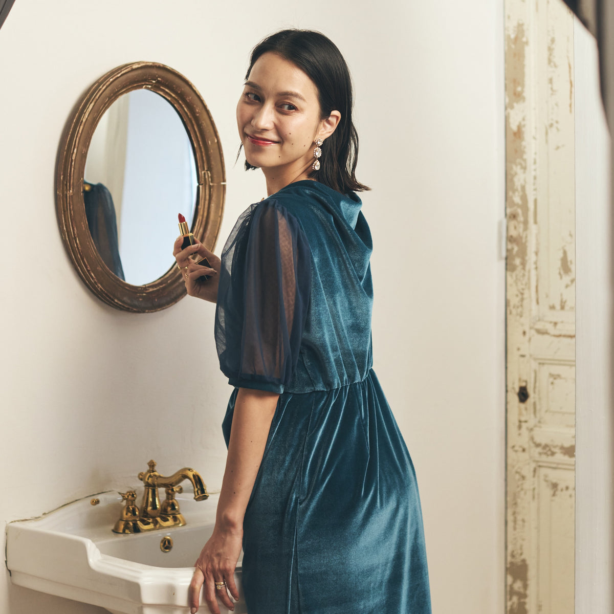 ◤Occasional Velour Dress◢ レディース(ドレープドレス)